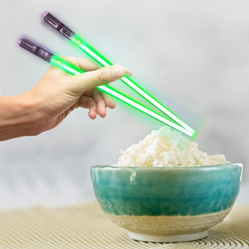 ChopSabers Sabers Chop Lightsaber Led Light Up Chopsticks 1 Pair Skywalker Green - Image 5